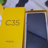 realme c35 ram 4/64 hp second, minus kamera retak tapi masih berfungsi dengan baik