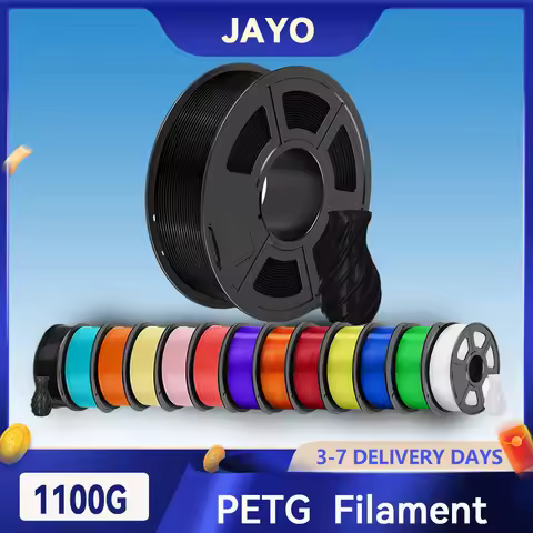 JAYO 3D PETG Filament 1.75mm +/-0.02mm 1100g PLA Printer Filament Neatly Wound 3D Printing Material 
