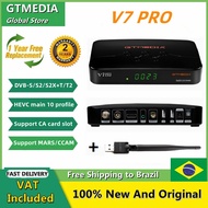 GTMEDIA V7 Pro เครื่องรับสัญญาณดาวเทียมกล่องทีวีคอมโบ DVB-S/S2/S2X + T/T2การ์ด CA ที่รองรับการถอดรหัส T2MI ยุโรป PK Freesat V7บวกกล่องทีวี Henyi