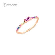 (PRE ORDER 15 days) Maison de Jewels - Oro Baguette Pave Ring แหวนทอง ทองแท้ 9K แหวนพชร เพชรแท้ แหวน