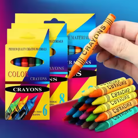 Kids Wax Crayon Oil Pastel Set 6 8 12 24 Colors DIY Graffiti Coloring Drawing Stick Safe Children Sc