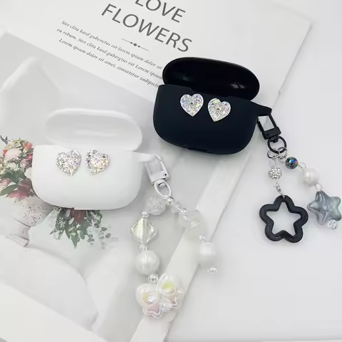 Glitter/love Earphone Cover For Realme Buds T310 T300 T110 T100 T01 Case Silicone soft case for real