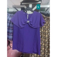 Blue bow shirt M-L MS89