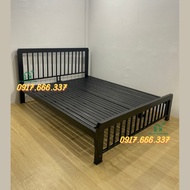 Giường sắt hộp 4x8 full đen cao cấp nhiều kích thước giá rẻ [GIAO LẮP HCM]