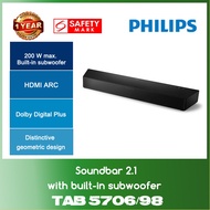 Philips Soundbar 2.1 with built-in subwoofer TAB5706/98 WITH 1 YEAR WARRANTY