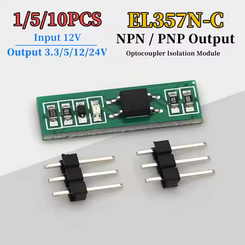 1/5/10PCS EL357N-C DC12V Optocoupler Isolation Module Signal Level Conversion Output 3.3V 5V 12V 24V