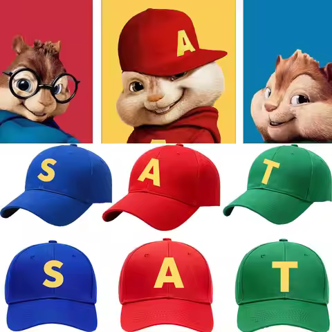 Alvin and The Chipmunks 2026 Fashion Unisex Casual Baseball Cap Alvin Chipmunk Cartoon Caps Adjustab