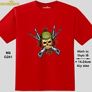 SKULL, mã G241. Áo thun in hình đầu lâu siêu ngầu cho nam nữ, form unisex. Áo phông hàng hiệu GOKING