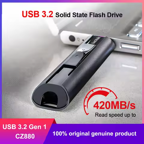 SanDisk Extreme PRO USB 3.2 Solid State Flash Drive 128GB 256GB 512GB 1TB Pen Drive Up to 420MB/s US