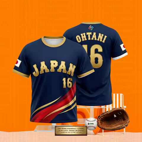 2026 Samurai Japan O-neck T-Shirt Shohei Ohtani #16 Yoshinobu #18 Men Kid Sportswear Streetwear Casu