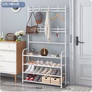 鞋櫃門口臥室鞋櫃衣架落地立式多功能鞋櫃大容量（4層-白色【寬80cm 】）#H091026219