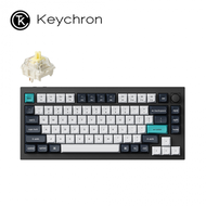 keychron Q1 Max 75% 黑色 三模鋁製機械鍵盤(含旋鈕) RGB Mac/Win 熱插拔 香蕉軸 注音版本