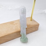 冰潤春彩手工雕刻地藏王吊墜 | 天然緬甸玉A貨翡翠