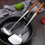 HARRIETT Wok Shovel Chef Kitchen Tools Stainless Steel Lengthened Cooking Spoon