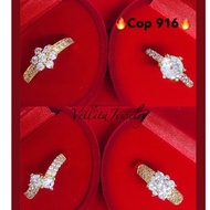 [VJ]Cop916 Ring “Diamond CZ” Anniversary Engagement Ring 999.9 Bangkok Gold Plated <RD11: C1/C2/C3/C