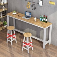 YiFeng โต๊ะบาร์ เก้าอี้บาร์ ท็อปไม้โครงขาเหล็ก แข็งแรงประกอบง่าย สไตล์มินิมอล สไตล์ลอฟ YF-1330-1330-