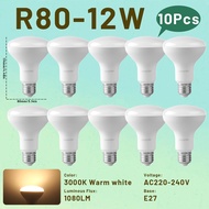 10PCS R50 R63 R80 Reflector LED Screw Light Bulb E27 E14 6W 10W 12W Lamp Replace 40W Incandescent Wa
