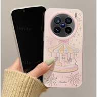 Romantic doodle Case For VIVO X300 Pro Case The little cat carousel cartoon Protect Back Cover For V