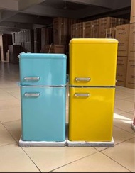 ❄️❄️[廠家直銷!!]時尚復古小雪櫃 refrigerator BCD-129P 冷藏凍櫃 雙門 單門 雙溫冰箱#小型家用