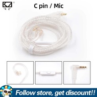 KZ Cáp Dẹt Mạ Bạc Độ Tinh Khiết Cao Cáp Thay Thế Tai Nghe Chuyên Nghiệp Hiệu Suất Cao Dây Tai Nghe M