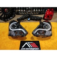 Hyundai starex headlight headlamp with light bar bodykit