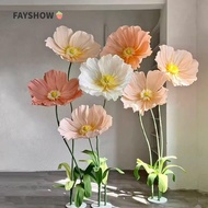 FAYSHOWSG Large Artificial Flower, 60cm giant Simulate Giant Flower,  Paper Simulated Fake Flower He