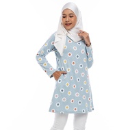 AQEELA Basic Muslimah T-Shirt -Blue (aq1002b)