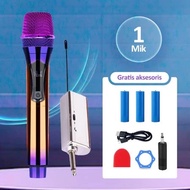 Mic Wireless Profesional Microphone Cas USB FLECO M-32 / M-32S - Double Mic Wireless