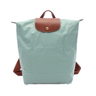 [二手] Longchamp Le Pliage Original 背包，M 碼，10284089P99，青瓷帆布皮革。