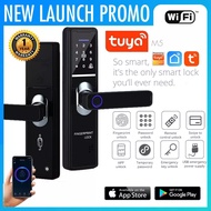 Tuya Smart Life X5 Fingerprint Door Lock Safe Digital Electronic Lock WiFi APP Password RFID Home Security Smart Lock