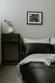 100% TENCEL天絲床包四件組 － 馥松綠/灰(60支)