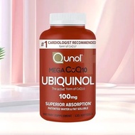 Qunol Ubiquinol โคคิวเท็น Coq10 ยูบิควินอล CoQ10 ฟอร์มที่ดูดซึมดีที่สุดของ Coq10 100mg ขนาด 120 เม็ด