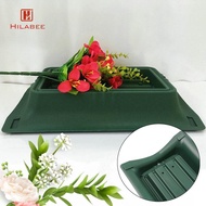 HILABEE Floral Funeral Vase in Saddle Shape, Containing Two Floral Foam Flowers.
