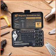 Magnetic Ratchet Screwdriver Set Precise T-Handle Tool 66-in-1 Ergonomic Grip Mini Ratchet Set for H