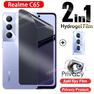 2in1 Privacy Screen Film For Realme C65 RealmeC65 C 65 65C Realmy 2024 Camera Protector Full Cover A