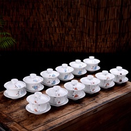Tea set, gaiwan, teacup4.5Extra-large tea cup, Kung Fu tea set, tea bowl, three-talents gaiwan, cera