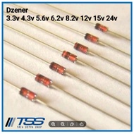 Dzener Diode 3.3V 4.3V/ 5.6V/ 6.2V/ 8.2V/ 9V/ 12V/ 15V/ 24V Zener 12 Vol - 15 Vol