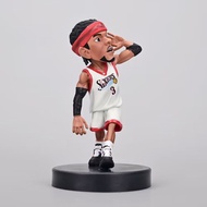 premium-Allen Iverson Q Version Mini Basketball Star Action Figure Collectible Model Desk Decor
