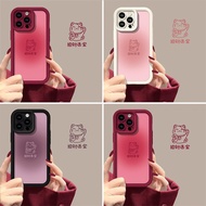For VIVO Y27 Y35 Y36 Y50 Y30 Y30i Y51 Y31 Y77 Y75 Y55 Y78 Y91 Y93 Y95 Y91i Y91C Y91i T1 5G Casing Lovely Halo Dyeing Pink Fortune Cat Lucky Phone Case Beautiful Shockproof Silicone Back Cover