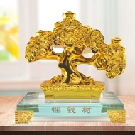 Feng Shui Gold Tree Statue Golden Money Coin Tree of Wealth And Abundance Decor Talisman Figurine