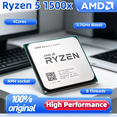 AMD R5 1500X High Performance 4 Core 8 Thread CPU 3.7GHz Max Boost 14nm AM4 16MB L3 Cache 65W DDR4 2