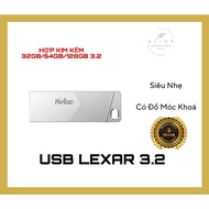 USB Netac UM1 USB 3.2 32GB / 64GB / 128GB Flash Drive, ZINC ALLOY, Keychain Shape, Ultra Light 5.6g,
