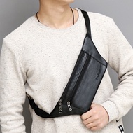 Tas Pinggang Pria Kulit Imitasi PuAnti / Waist Bag PU Leather For Men Sweatproof / Sling Bag Tas Sel