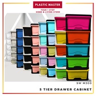 5 Tier Drawer Cabinet High Quality Multipurpose Cabinet Drawer Plastic Cabinet Plastic Storage Organizer Multiple Color