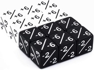 12 Pcs Token Dice Counters - Cube D6 Dice Loyalty Dice for Magic the Gathering, MTG, CCG, Card Gamin