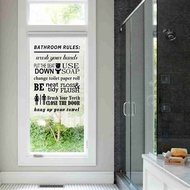 Sticker Bathroom Rules Mirror