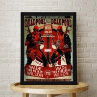 Deadpool Wade Vs Wade Superheroes Marvel Artprint wall Decor poster