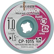 Taiyo Electric Sangyo (Goot) Solder Suction Wire, 0.04 inch (1.0 mm), Width 0.4 inches (1.0 mm), Len