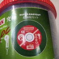 LS GEMILANG #50pcs# 4 stainless steel green BOSSMAN KAKC BSE105-FG2 SUPER EASYCUT CUTTING DISC EXICU