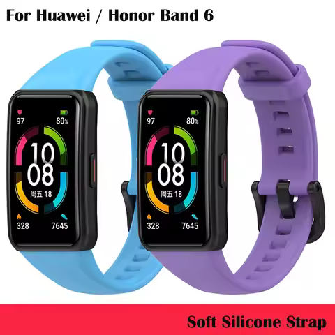 Replacement Strap For Huawei Band 6 Soft Silicone Sport Band Watch Strap For Honor Band 6 Huawei Ban